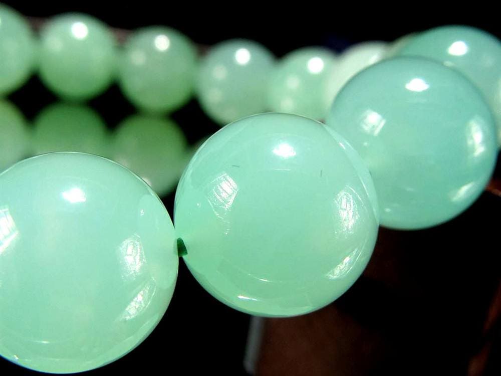 クリソプレーズ オーストラリアンジェイド ブレスレット カルセドニー アップルグリーン