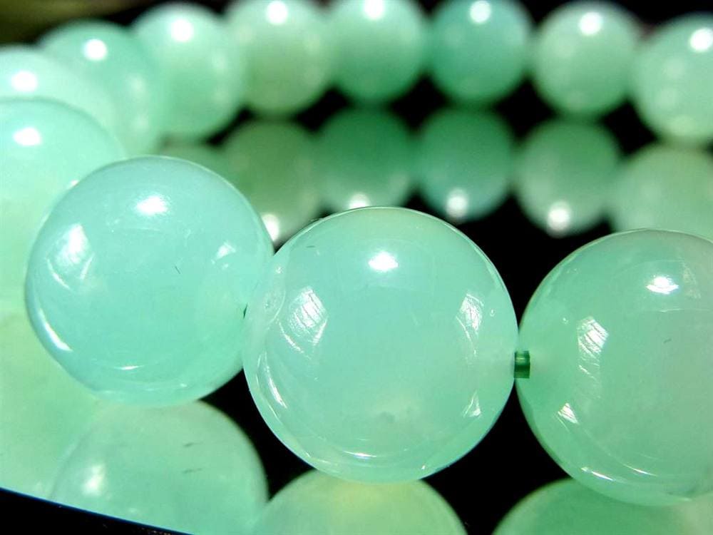 クリソプレーズ オーストラリアンジェイド ブレスレット カルセドニー アップルグリーン