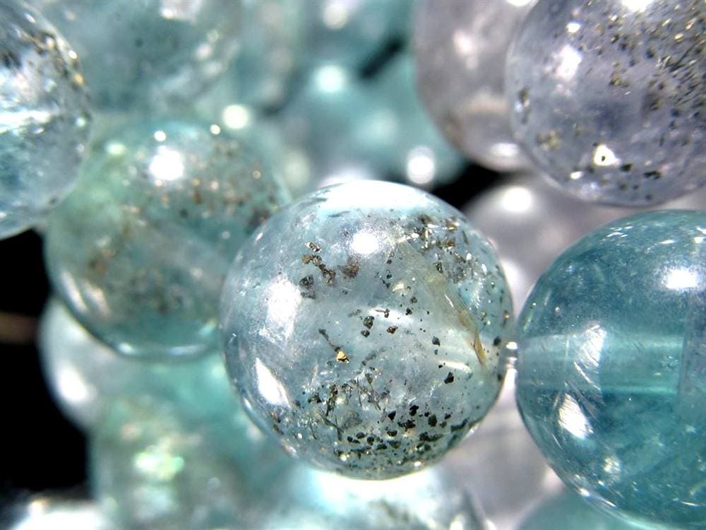 スターリットスカイフローライト ブレスレット 蛍石 カルコパイライト