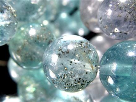 スターリットスカイフローライト ブレスレット 蛍石 カルコパイライト