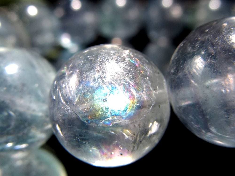 スターリットスカイフローライト ブレスレット 蛍石 カルコパイライト