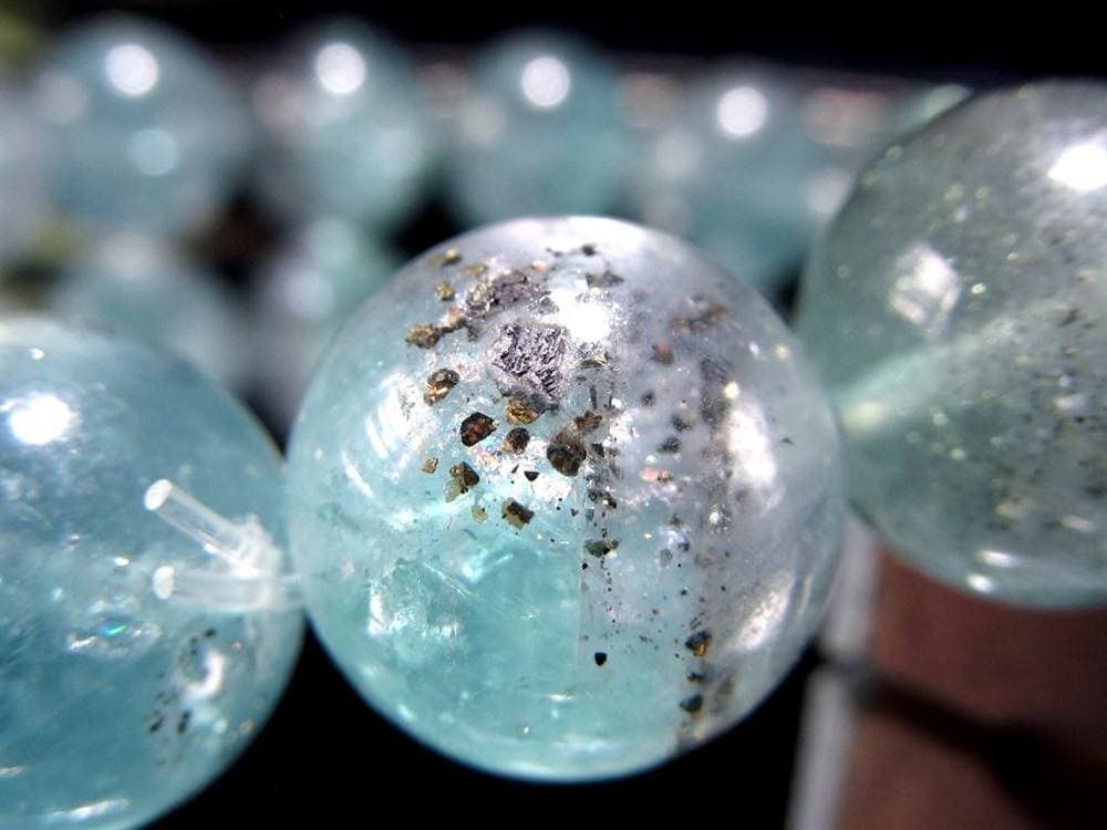 スターリットスカイフローライト ブレスレット 蛍石 カルコパイライト