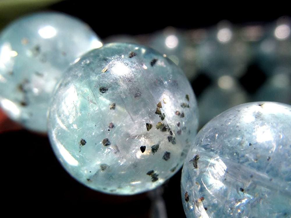 スターリットスカイフローライト ブレスレット 蛍石 カルコパイライト