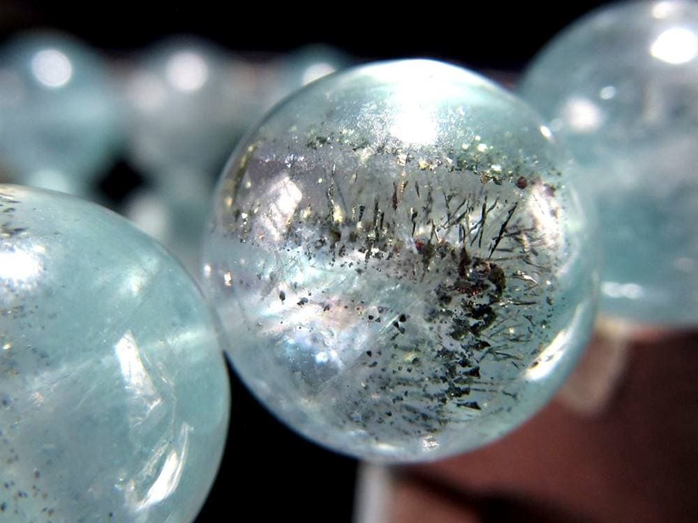 スターリットスカイフローライト ブレスレット 蛍石 カルコパイライト