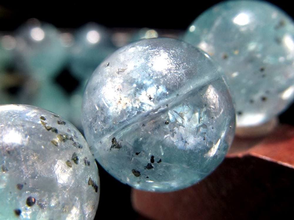 スターリットスカイフローライト ブレスレット 蛍石 カルコパイライト