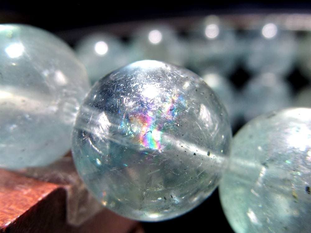 スターリットスカイフローライト ブレスレット 蛍石 カルコパイライト