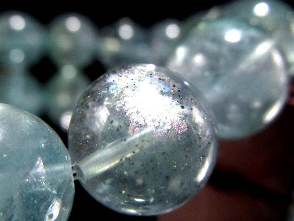 スターリットスカイフローライト ブレスレット 蛍石 カルコパイライト