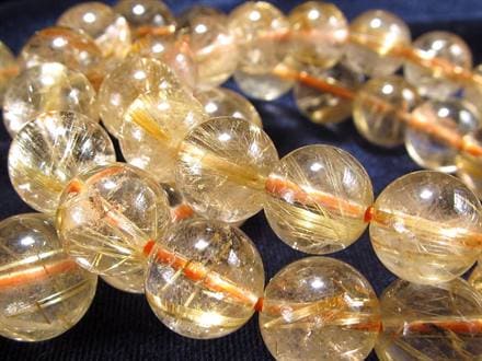 ゴールド ルチルクォーツ ルチレイテッドクォーツ ブレスレット 金運・勝負運の象徴