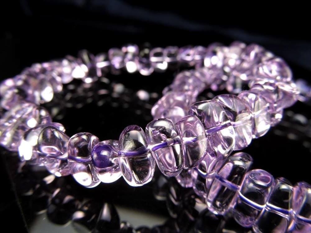 ラベンダー アメジスト さざれ 細石 ブレスレット