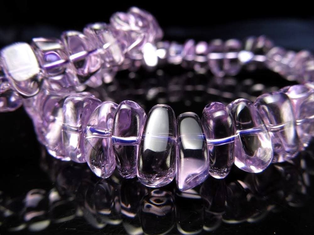 ラベンダー アメジスト さざれ 細石 ブレスレット