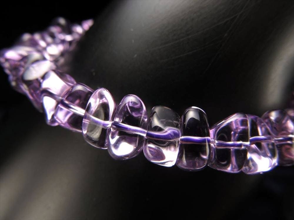 ラベンダー アメジスト さざれ 細石 ブレスレット
