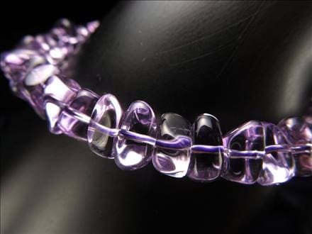 ラベンダー アメジスト さざれ 細石 ブレスレット