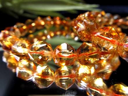 シトリン 黄水晶 スターカット ブレスレット 11月誕生石