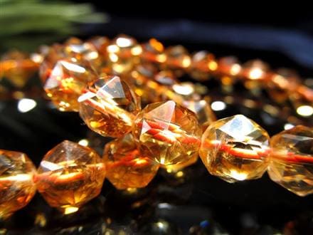 シトリン 黄水晶 スターカット ブレスレット 11月誕生石