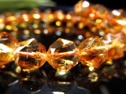 シトリン 黄水晶 スターカット ブレスレット 11月誕生石