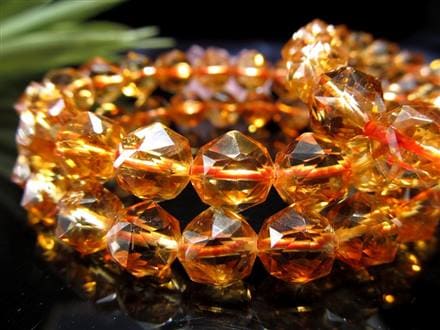 シトリン 黄水晶 スターカット ブレスレット 11月誕生石