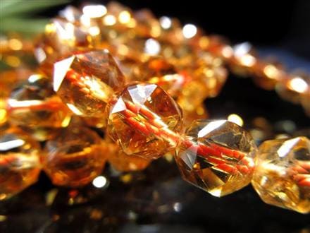 シトリン 黄水晶 スターカット ブレスレット 11月誕生石