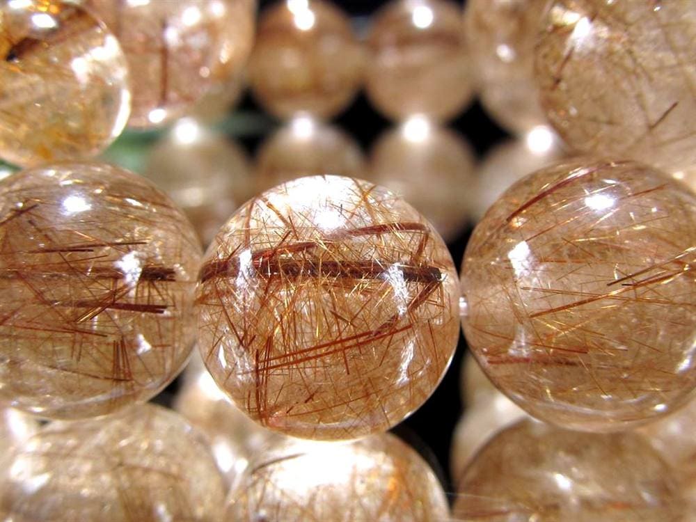 ブラウンルチルクォーツ ブレスレット 天然石 パワーストーン ルチルクォーツ