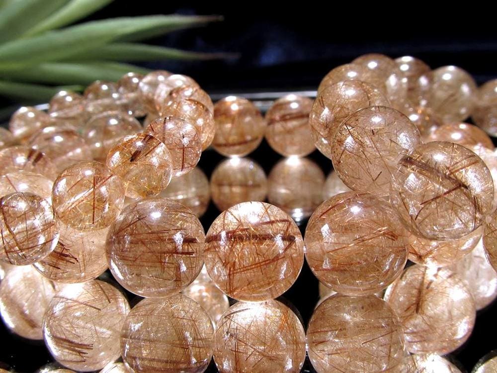 ブラウンルチルクォーツ ブレスレット 天然石 パワーストーン ルチルクォーツ