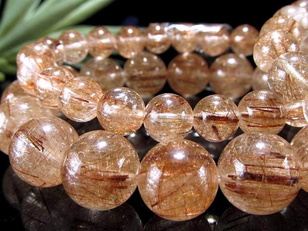 ブラウンルチルクォーツ ブレスレット 天然石 パワーストーン ルチルクォーツ