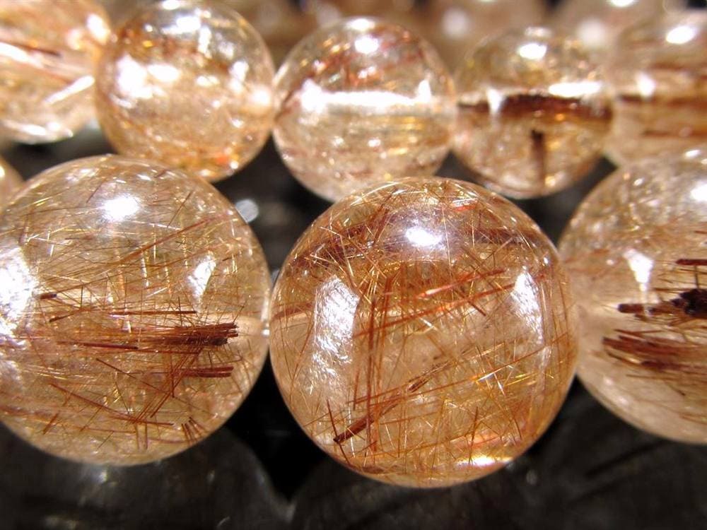 ブラウンルチルクォーツ ブレスレット 天然石 パワーストーン ルチルクォーツ