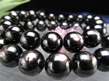 ハイパーシーン 紫蘇輝石 ブレスレット 黒色天然石 hyperStheons