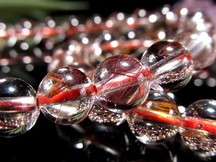 赤針 水晶 レッドルチル クォーツ ブレスレット