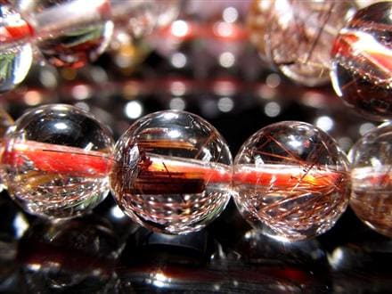 赤針 水晶 レッドルチル クォーツ ブレスレット