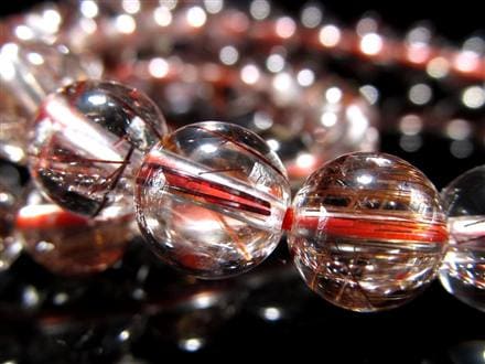 赤針 水晶 レッドルチル クォーツ ブレスレット