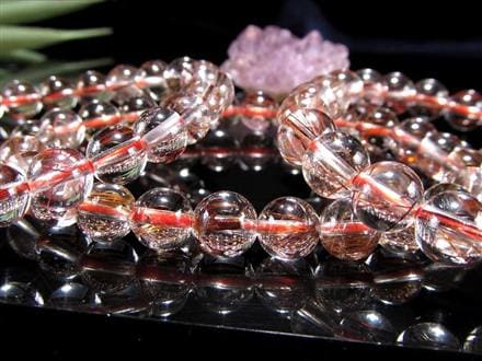 赤針 水晶 レッドルチル クォーツ ブレスレット