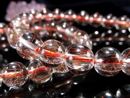 赤針 水晶 レッドルチル クォーツ ブレスレット