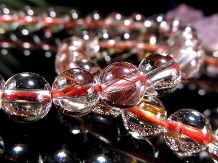 赤針 水晶 レッドルチル クォーツ ブレスレット