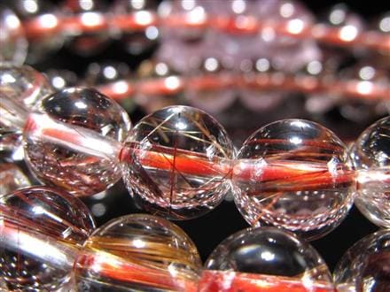 赤針 水晶 レッドルチル クォーツ ブレスレット
