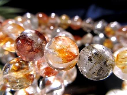 エレスチャルクォーツ 骸骨水晶 ブレスレット ヒマラヤ産 ブラックエレスチャル