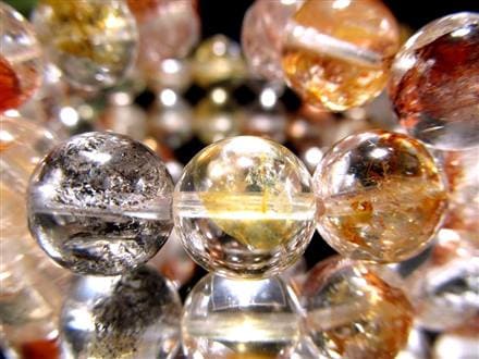 エレスチャルクォーツ 骸骨水晶 ブレスレット ヒマラヤ産 ブラックエレスチャル
