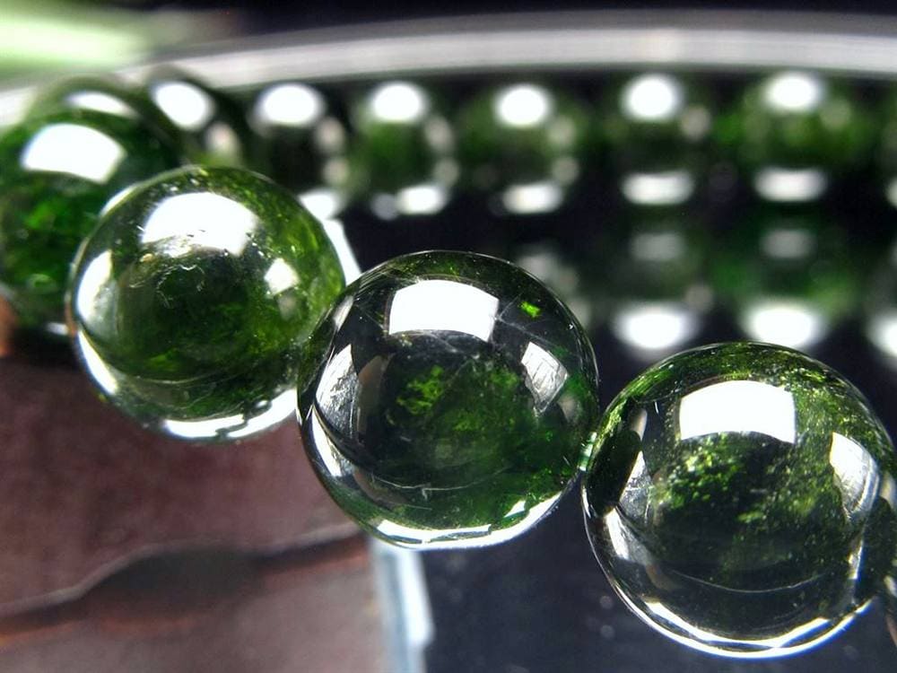 クロムダイオプサイト 緑色透輝石 ブレスレット ダイオプサイト ダイオプサイド