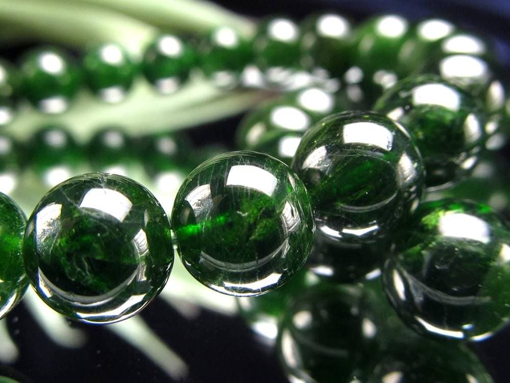 クロムダイオプサイト 緑色透輝石 ブレスレット ダイオプサイト ダイオプサイド