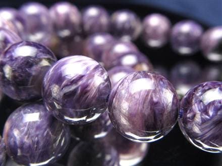 チャロアイト ブラックパープルチャロアイト チャロ石 ブレスレット ブラックチャロアイト シリカ