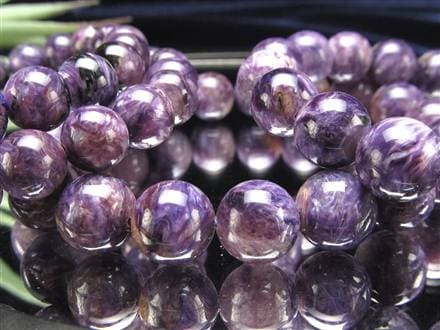 チャロアイト ブラックパープルチャロアイト チャロ石 ブレスレット ブラックチャロアイト シリカ