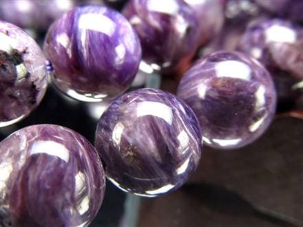 チャロアイト ブラックパープルチャロアイト チャロ石 ブレスレット ブラックチャロアイト シリカ