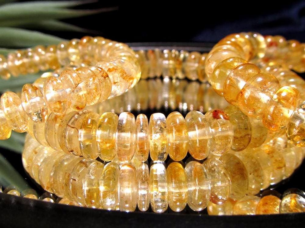 ゴールデントパーズ ライモナイト ブレスレット 11月の誕生石 Topaz 黄玉