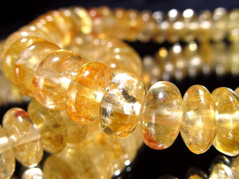 ゴールデントパーズ ライモナイト ブレスレット 11月の誕生石 Topaz 黄玉