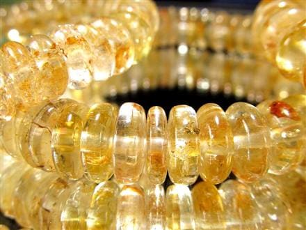 ゴールデントパーズ ライモナイト ブレスレット 11月の誕生石 Topaz 黄玉