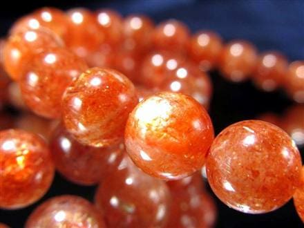 サンストーン 日長石 ブレスレット アベンチュレッセンス ヘリオライト