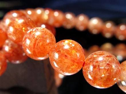 サンストーン 日長石 ブレスレット アベンチュレッセンス ヘリオライト