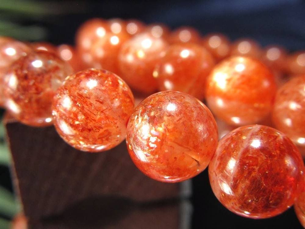 サンストーン 日長石 ブレスレット アベンチュレッセンス ヘリオライト