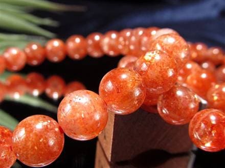 サンストーン 日長石 ブレスレット アベンチュレッセンス ヘリオライト