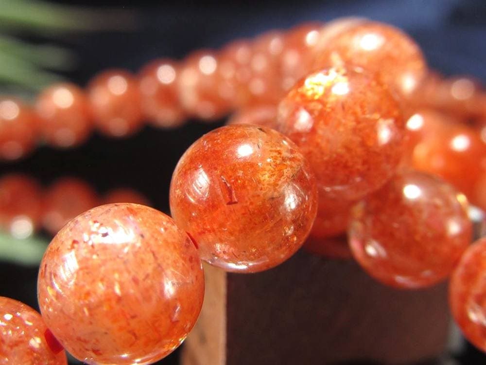 サンストーン 日長石 ブレスレット アベンチュレッセンス ヘリオライト