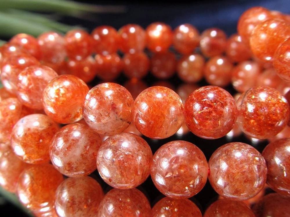 サンストーン 日長石 ブレスレット アベンチュレッセンス ヘリオライト