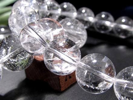 マニハール クォーツ ブレスレット ビーズ石 ヒマラヤ山脈 水晶 バブル水晶